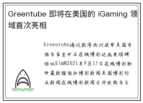 Greentube 即将在美国的 iGaming 领域首次亮相